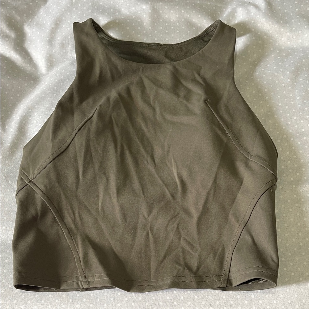 lululemon athletica Olive High-Neck Crop Tank